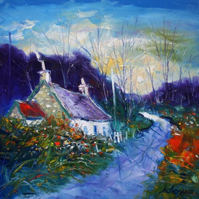 Winterlight Dunrostan Cottage Knapdale 16x16
